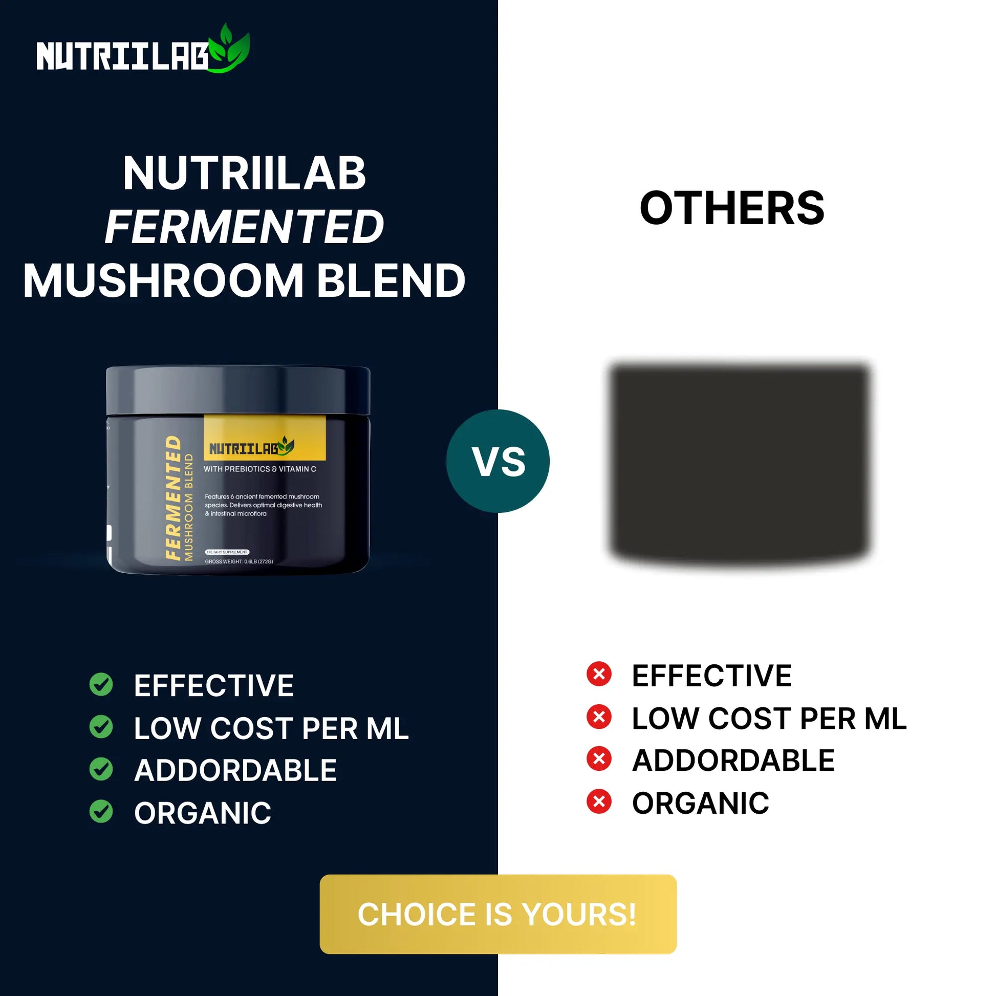 Organic Fermented Mushroom Blend NUTRIILAB