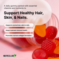 Hair, Skin & Nails Gummies | 6000mcg Biotin + Collagen & Vitamin C | Passion Fruit Flavor – 60ct