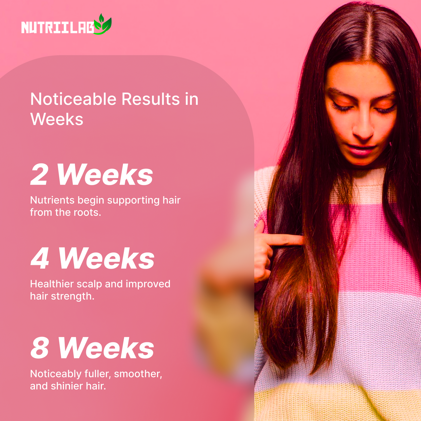 Hair, Skin & Nails Gummies | 6000mcg Biotin + Collagen & Vitamin C | Passion Fruit Flavor – 60ct