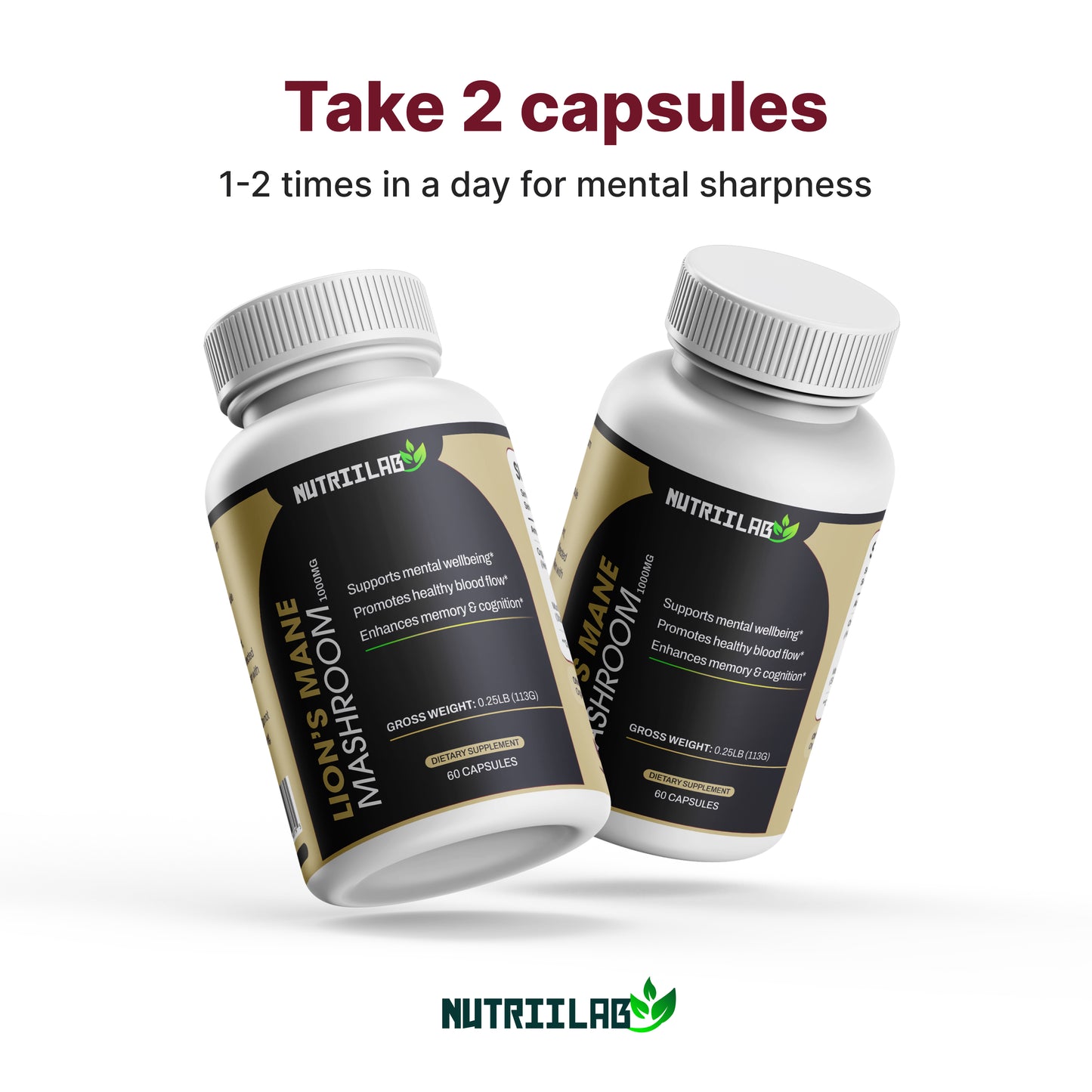 Organic Lion’s Mane Mushroom (60 Vegan Capsules)