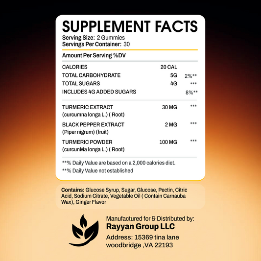 Turmeric & Ginger Gummies with Black Pepper