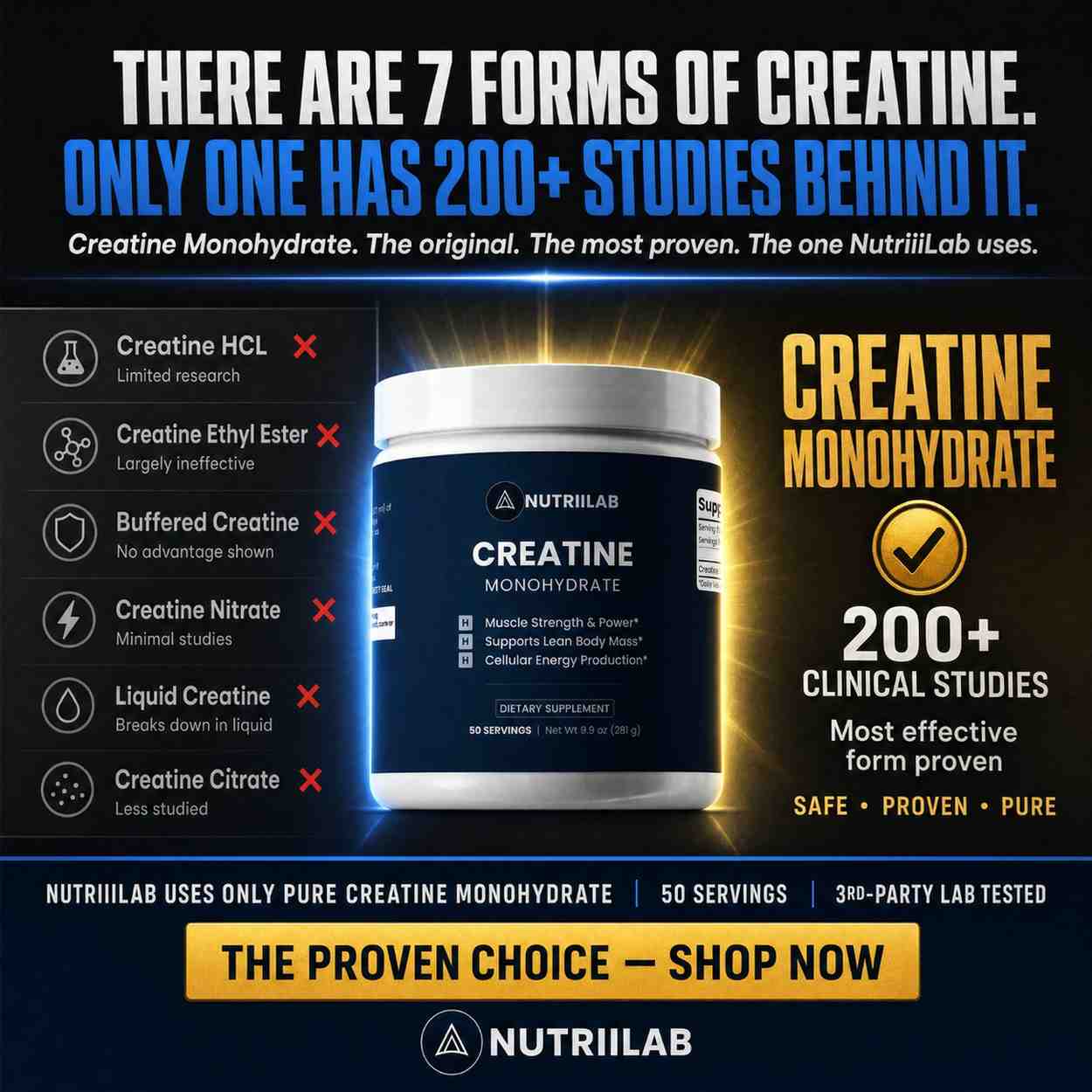 Creatine Monohydrate Powder – Pure & Unflavored