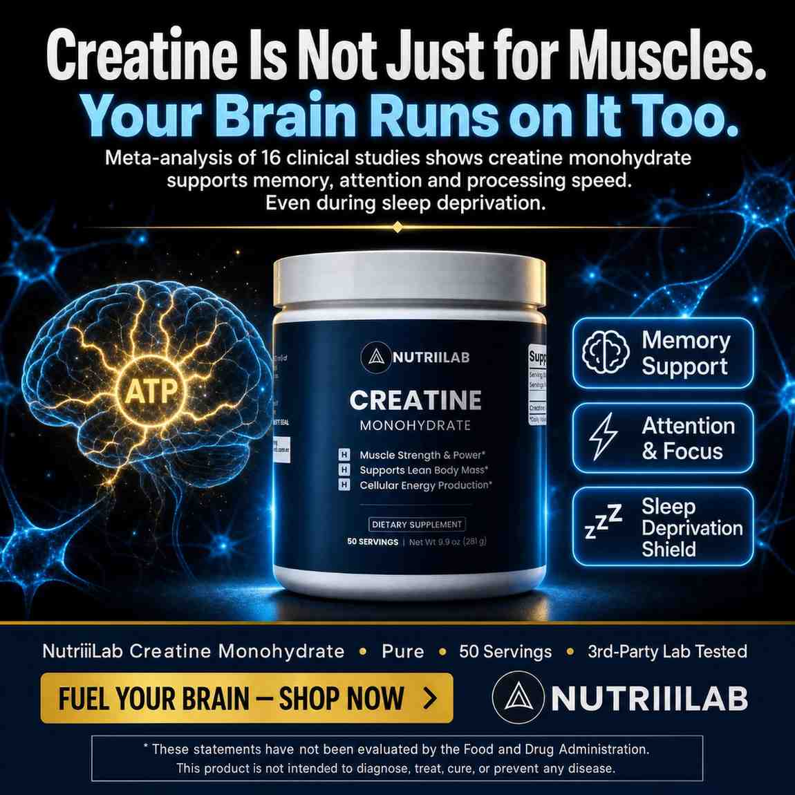 Creatine Monohydrate Powder – Pure & Unflavored
