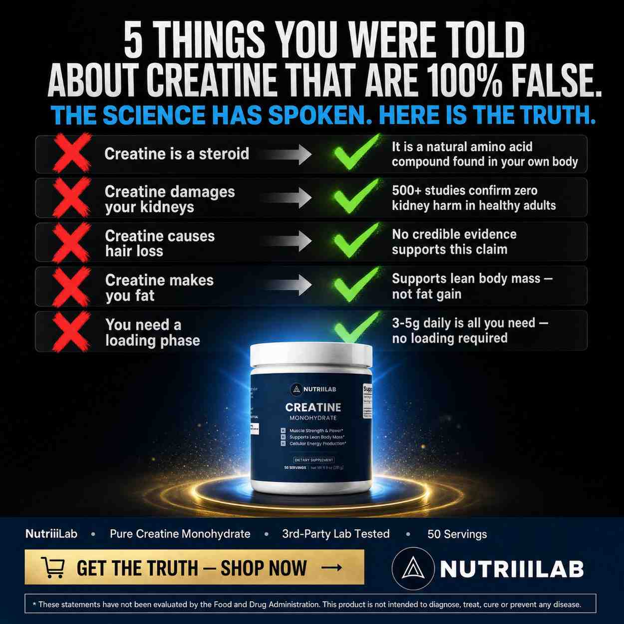 Creatine Monohydrate Powder – Pure & Unflavored